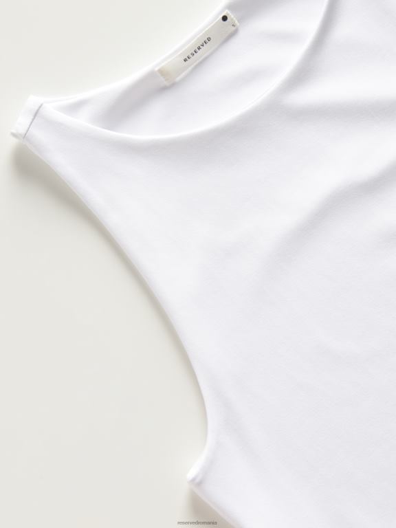 alb Reserved femei îmbrăcăminte body fără mâneci 648HZ125