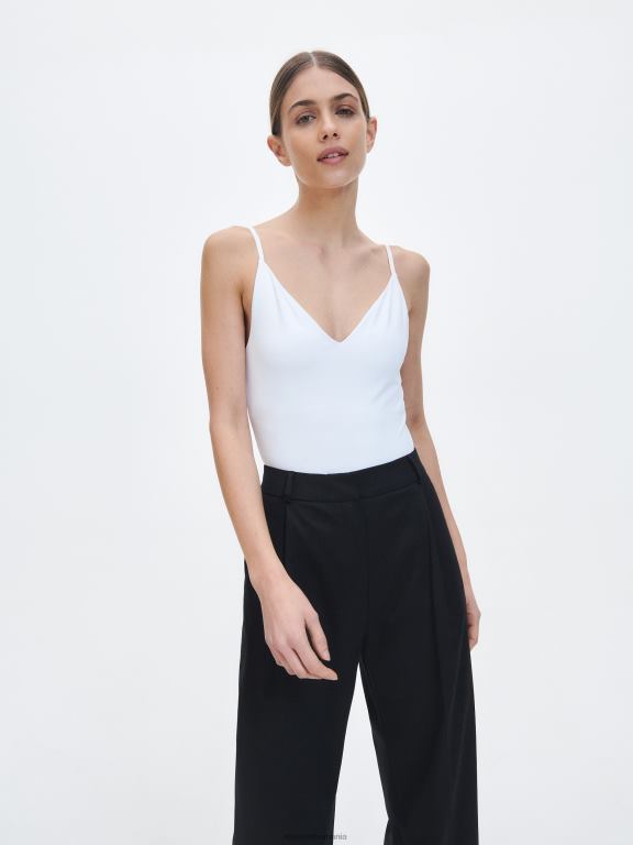 alb Reserved femei îmbrăcăminte corp slim fit 648HZ531