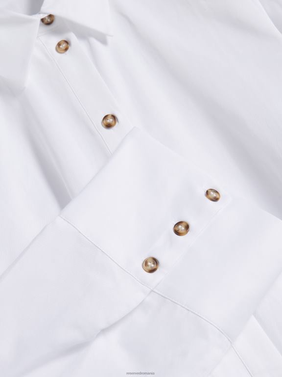 alb Reserved femei îmbrăcăminte cămașă cu manșete largi 648HZ169