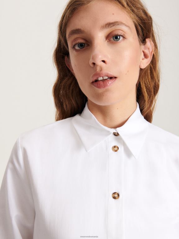 alb Reserved femei îmbrăcăminte cămașă cu manșete largi 648HZ169