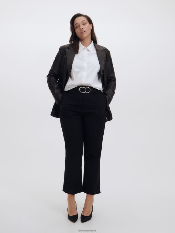 alb Reserved femei îmbrăcăminte cămașă din bumbac organic 648HZ361