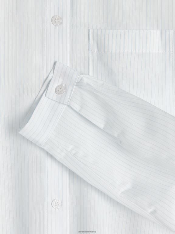 alb Reserved femei îmbrăcăminte cămașă din viscoză 648HZ87