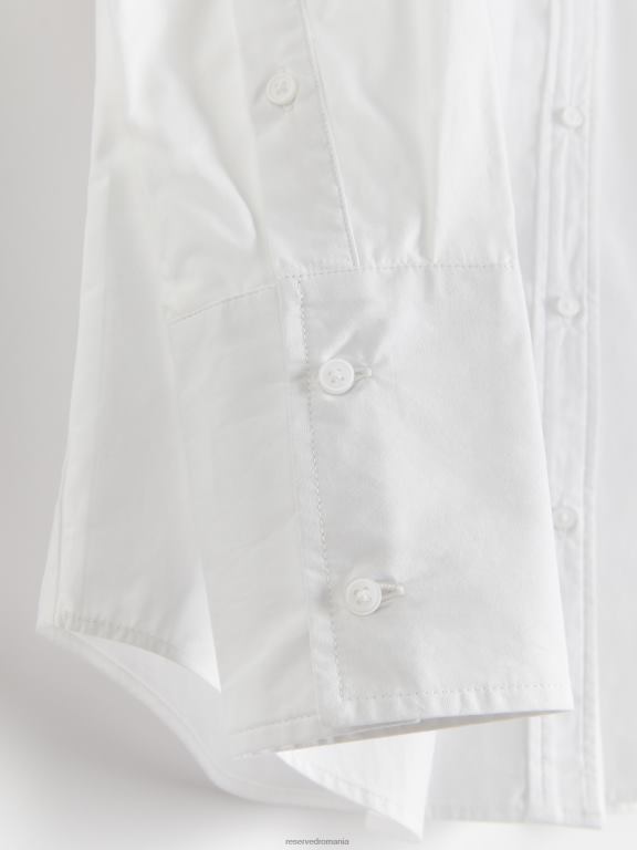 alb Reserved femei îmbrăcăminte cămașă supradimensionată 648HZ28
