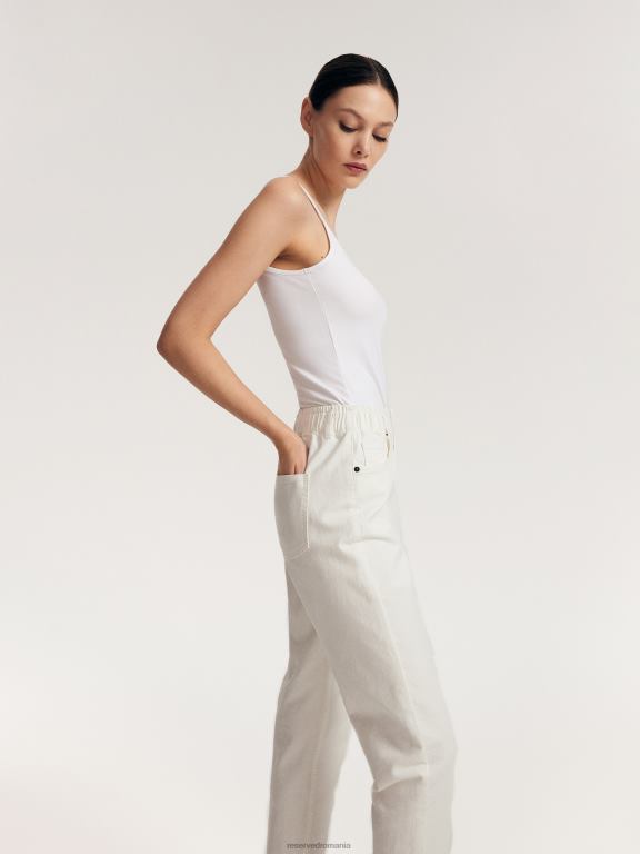 alb Reserved femei îmbrăcăminte pantaloni largi 648HZ722