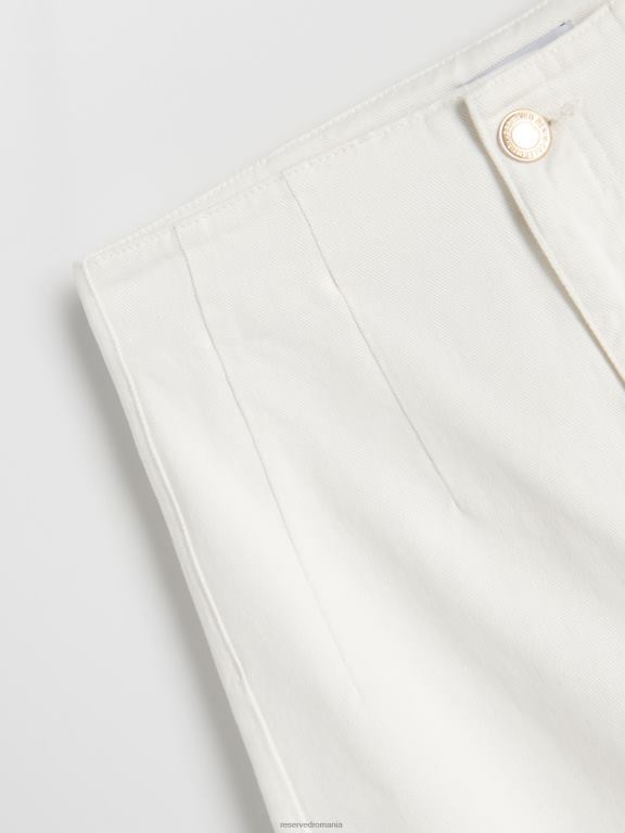 alb Reserved femei îmbrăcăminte pantaloni scurți cu talie înaltă 648HZ562