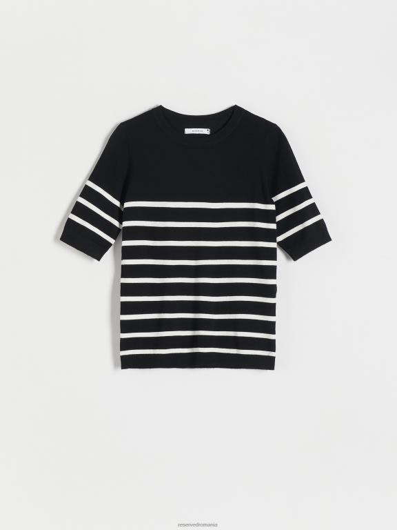 alb Reserved femei îmbrăcăminte top bogat în viscoză 648HZ294