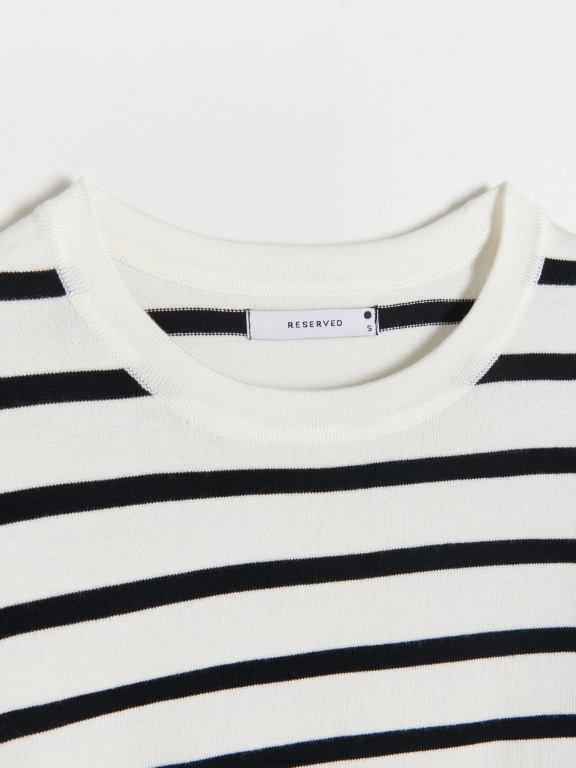 alb Reserved femei îmbrăcăminte top bogat în viscoză 648HZ302