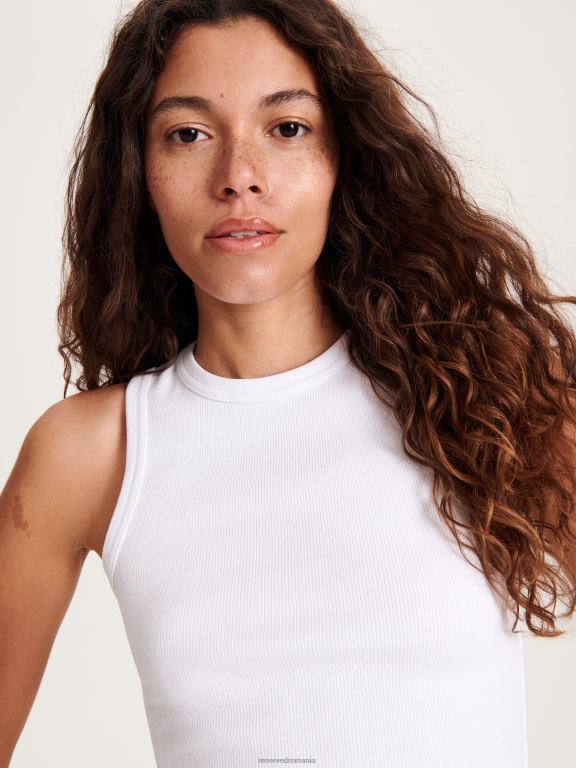 alb Reserved femei îmbrăcăminte top slim fit 648HZ419