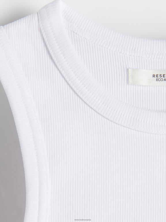 alb Reserved femei îmbrăcăminte top slim fit 648HZ419