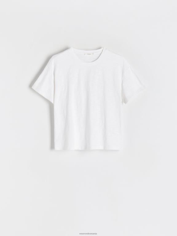 alb Reserved femei îmbrăcăminte tricou boxy 648HZ433