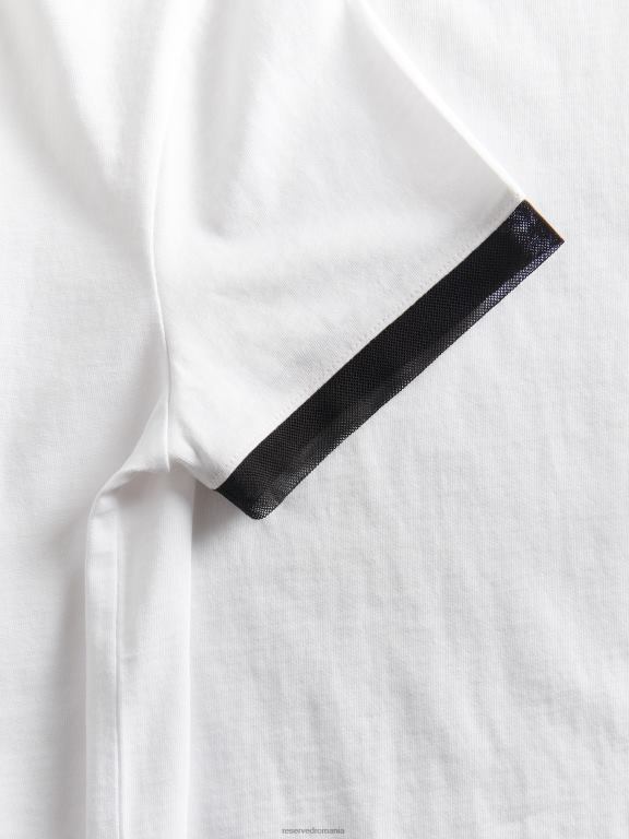 alb Reserved femei îmbrăcăminte tricou cu potrivire regulată în stil nou 648HZ459