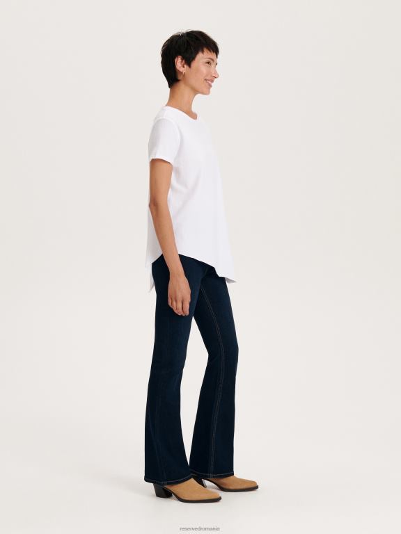 alb Reserved femei îmbrăcăminte tricou cu potrivire regulată în stil nou 648HZ460