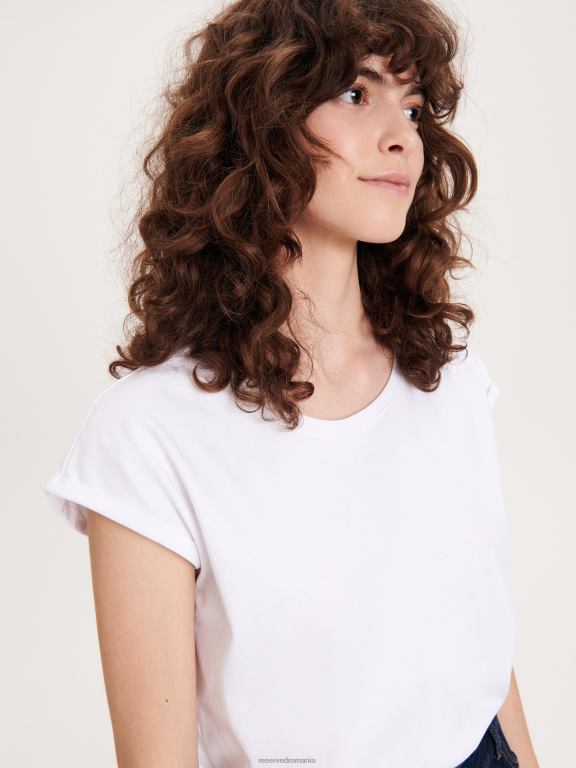 alb Reserved femei îmbrăcăminte tricou kimono 648HZ427