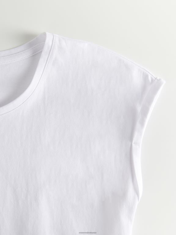 alb Reserved femei îmbrăcăminte tricou kimono 648HZ427