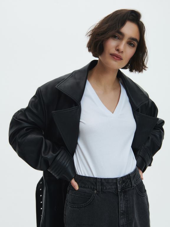 alb Reserved femei îmbrăcăminte tricou nou regular fit 648HZ420