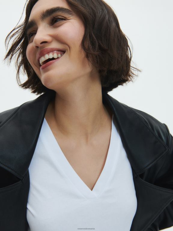 alb Reserved femei îmbrăcăminte tricou nou regular fit 648HZ420