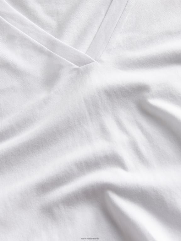 alb Reserved femei îmbrăcăminte tricou nou regular fit 648HZ420