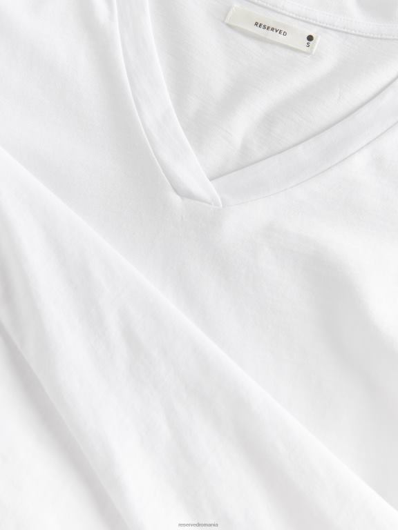 alb Reserved femei îmbrăcăminte tricou nou regular fit 648HZ439