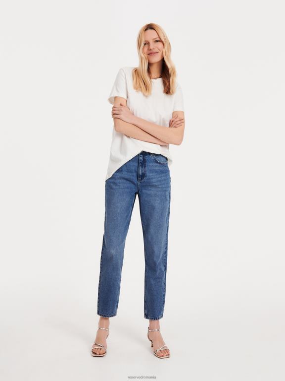 alb Reserved femei îmbrăcăminte tricou nou regular fit 648HZ446