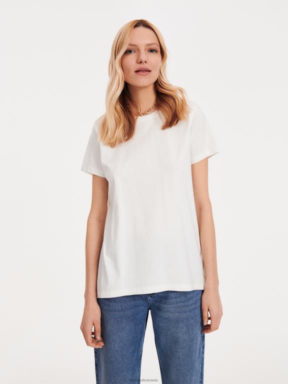 alb Reserved femei îmbrăcăminte tricou nou regular fit 648HZ446