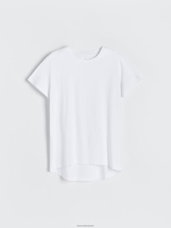 alb Reserved femei îmbrăcăminte tricou nou regular fit 648HZ446