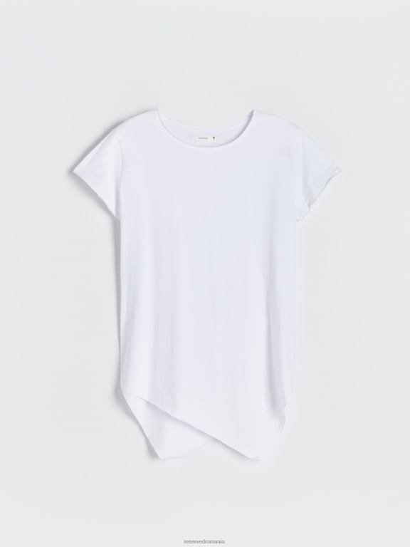 alb Reserved femei îmbrăcăminte tricou nou regular fit 648HZ452