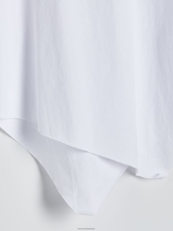 alb Reserved femei îmbrăcăminte tricou nou regular fit 648HZ452