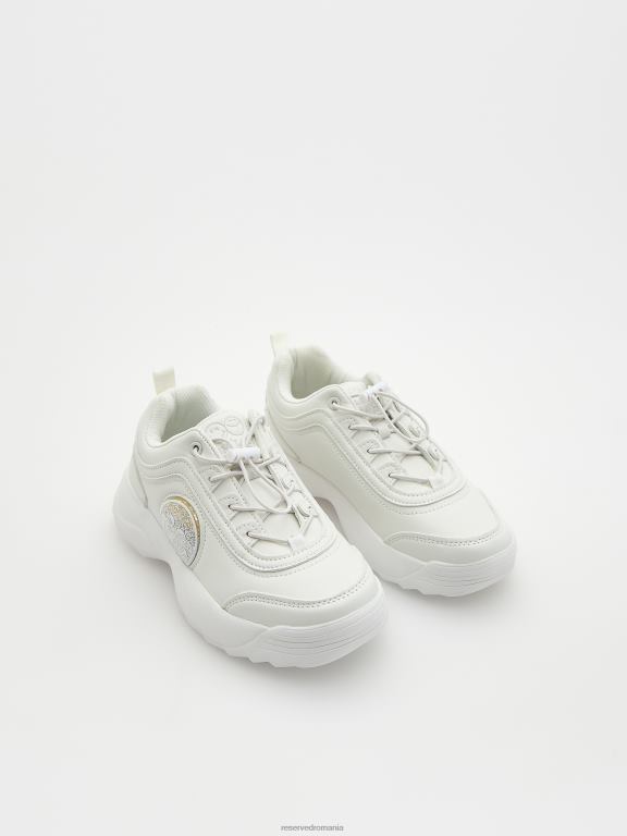 alb Reserved fetelor pantofi adidași smileyworld cu aplicație în mișcare 648HZ1824