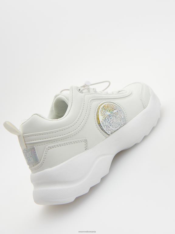 alb Reserved fetelor pantofi adidași smileyworld cu aplicație în mișcare 648HZ1824