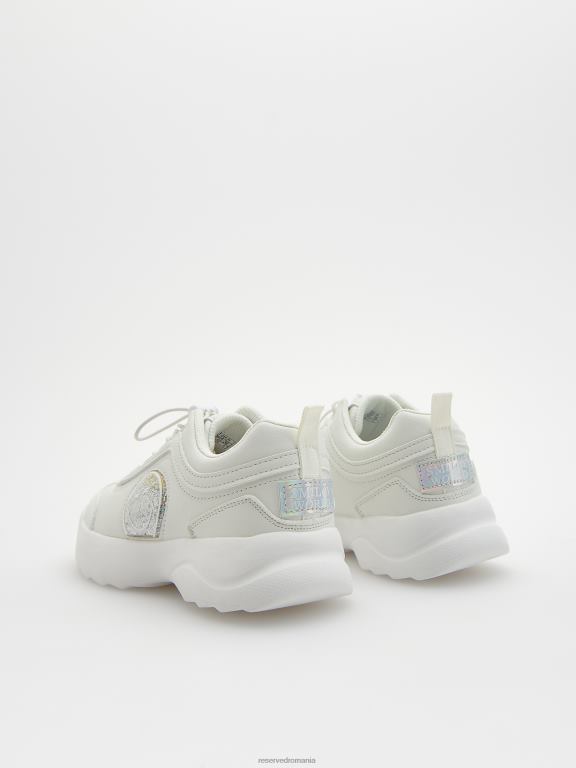 alb Reserved fetelor pantofi adidași smileyworld cu aplicație în mișcare 648HZ1824