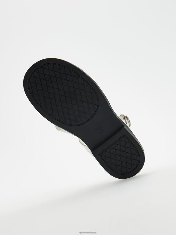 alb Reserved fetelor pantofi sandale cu catarame stil roman 648HZ1991