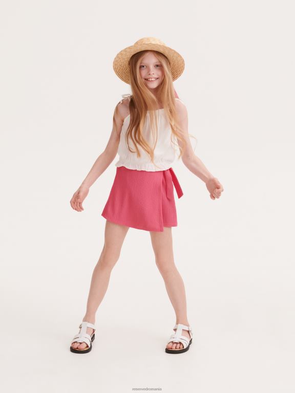 alb Reserved fetelor pantofi sandale cu catarame stil roman 648HZ1991