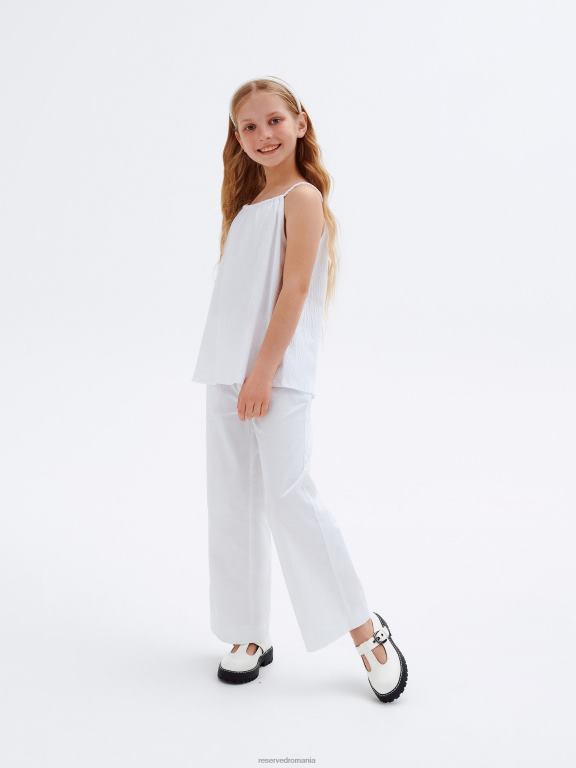 alb Reserved fetelor îmbrăcăminte bluză fără mâneci 648HZ1971