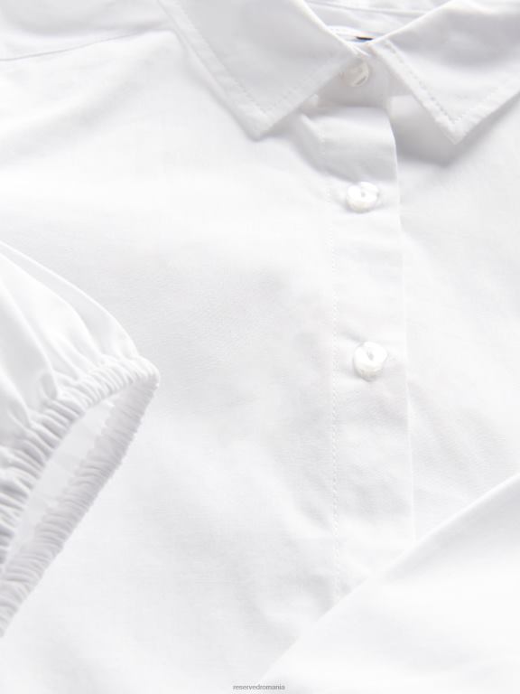 alb Reserved fetelor îmbrăcăminte cămașă cu guler 648HZ1993