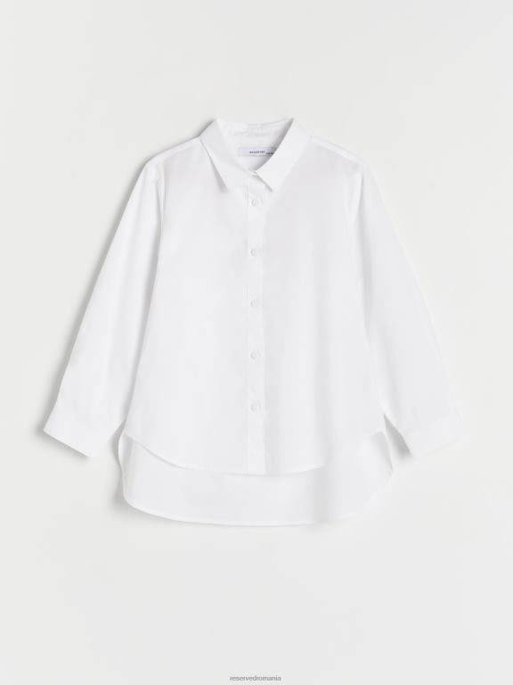 alb Reserved fetelor îmbrăcăminte cămașă din bumbac 648HZ1792