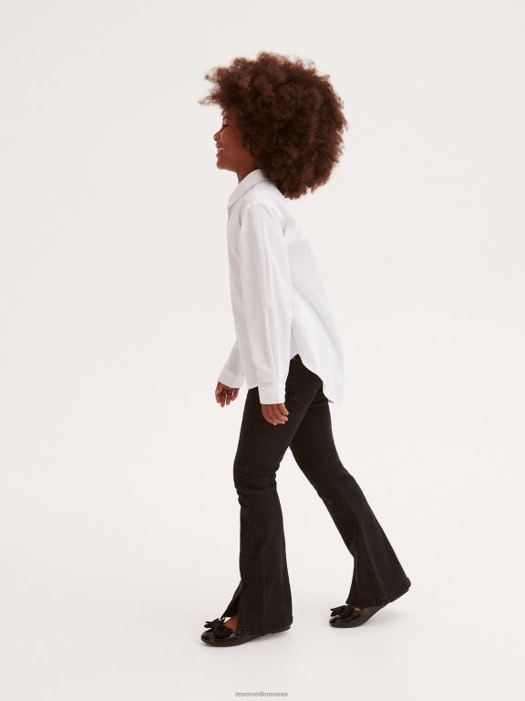 alb Reserved fetelor îmbrăcăminte cămașă din bumbac 648HZ1931