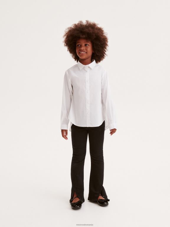 alb Reserved fetelor îmbrăcăminte cămașă din bumbac 648HZ1931