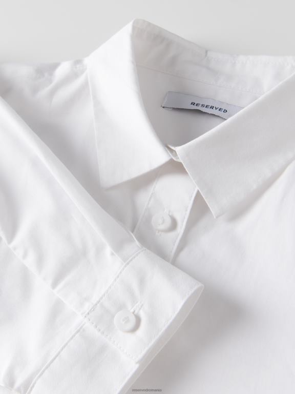 alb Reserved fetelor îmbrăcăminte cămașă din bumbac 648HZ1931