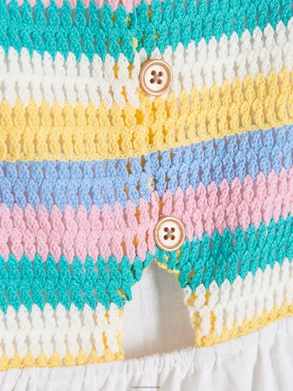 alb Reserved fetelor îmbrăcăminte rochie bogată în in 648HZ1976