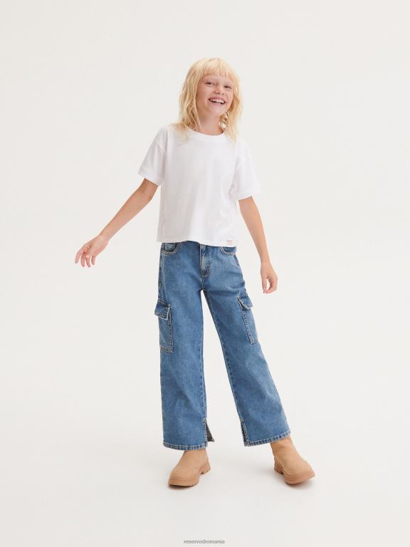 alb Reserved fetelor îmbrăcăminte tricou cu plasture 648HZ2005