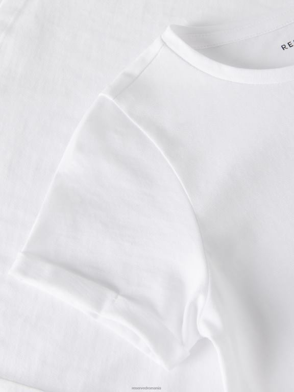 alb Reserved fetelor îmbrăcăminte tricou din bumbac 648HZ1711