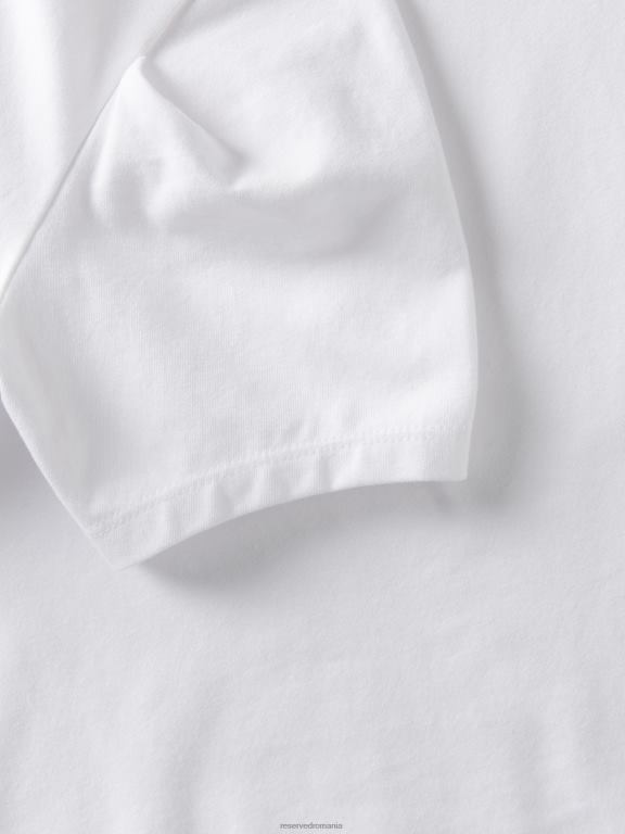 alb Reserved fetelor îmbrăcăminte tricou din bumbac 648HZ1800