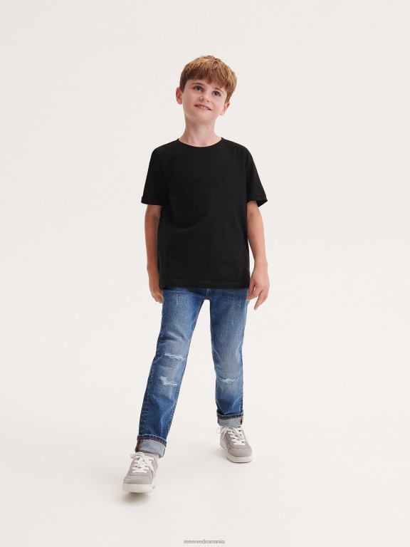 albastru Reserved băieți îmbrăcăminte blugi subțiri învechiți 648HZ2064