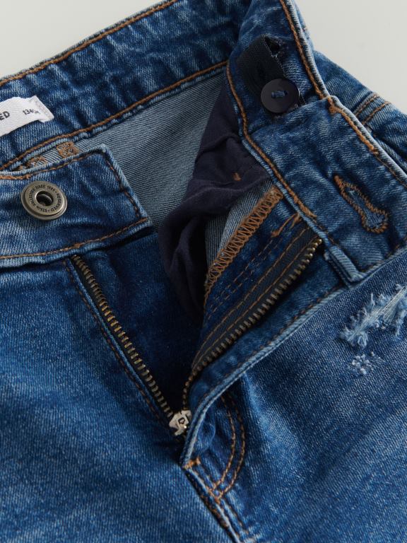 albastru Reserved băieți îmbrăcăminte blugi subțiri învechiți 648HZ2064