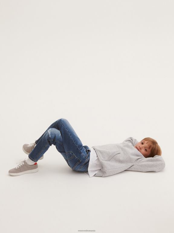 albastru Reserved băieți îmbrăcăminte blugi subțiri învechiți 648HZ2064