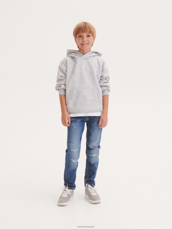 albastru Reserved băieți îmbrăcăminte blugi subțiri învechiți 648HZ2202