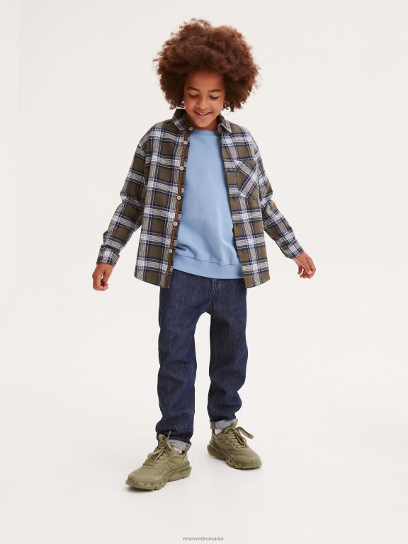 albastru Reserved băieți îmbrăcăminte hanorac simplu simplu 648HZ2014