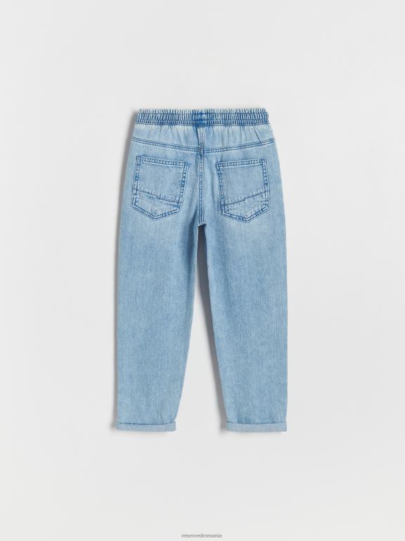 albastru Reserved băieți îmbrăcăminte pantaloni clasici din denim cu picioare largi 648HZ2147
