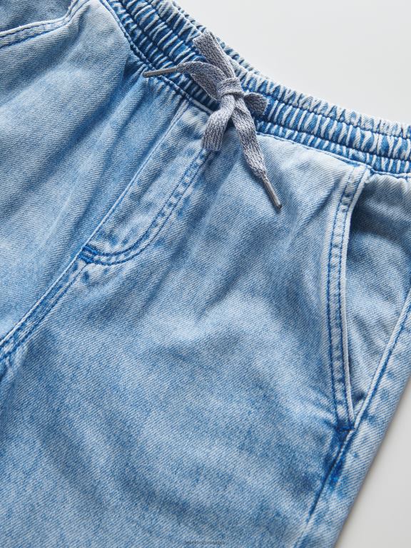 albastru Reserved băieți îmbrăcăminte pantaloni clasici din denim cu picioare largi 648HZ2147