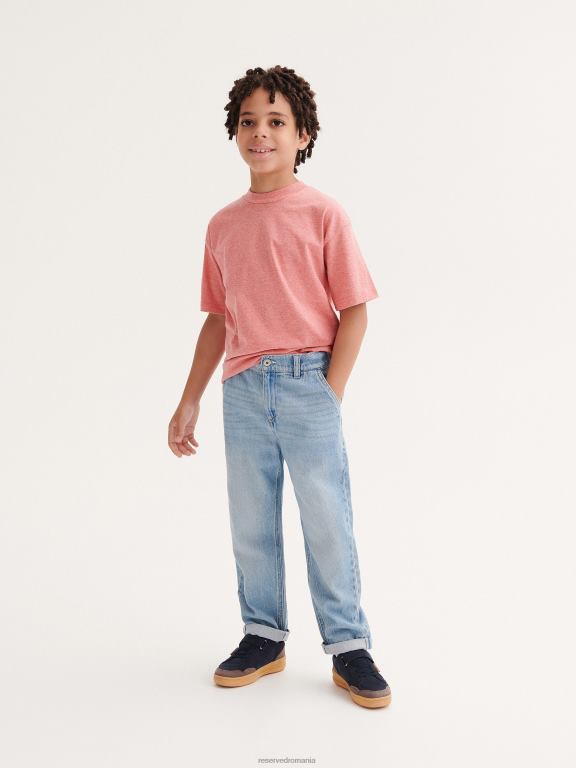 albastru Reserved băieți îmbrăcăminte pantaloni clasici din denim cu picioare largi 648HZ2153